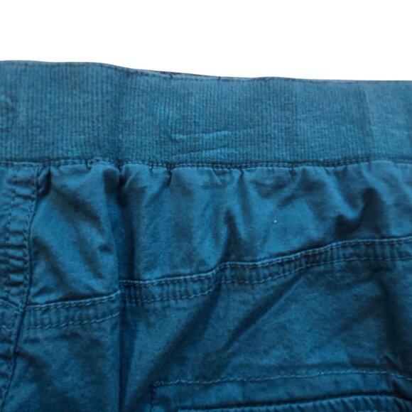 Liz & Me Womens Plus Size 5X Teal Cargo Capri Pants Elastic Waist Pockets - Picture 7 of 12